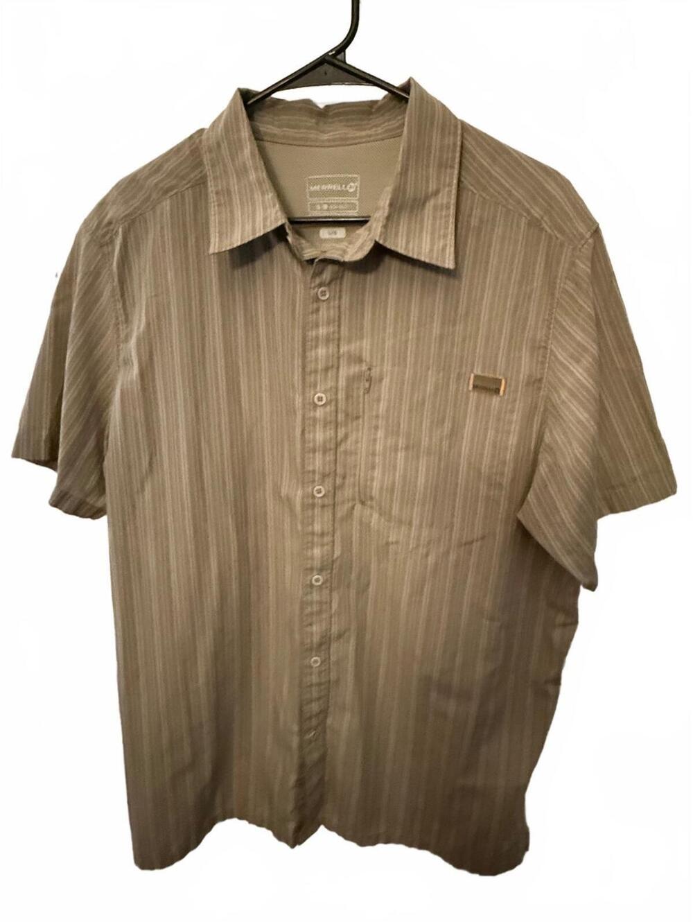 Merrell Men's Short Sleeve Button-Up Shirt Large - Picture 1 of 5